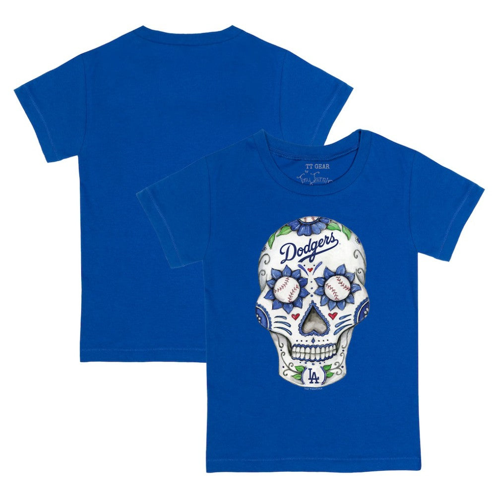 Los Angeles Dodgers Tiny Turnip Youth Sugar Skull T-Shirt - Royal