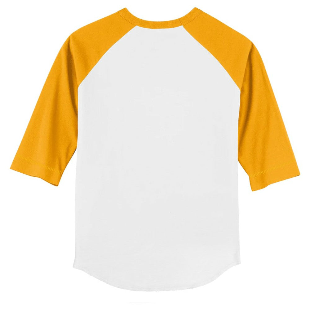 San Diego Padres Tiny Turnip Youth Sugar Skull 3/4-Sleeve Raglan T-Shirt - White/Gold