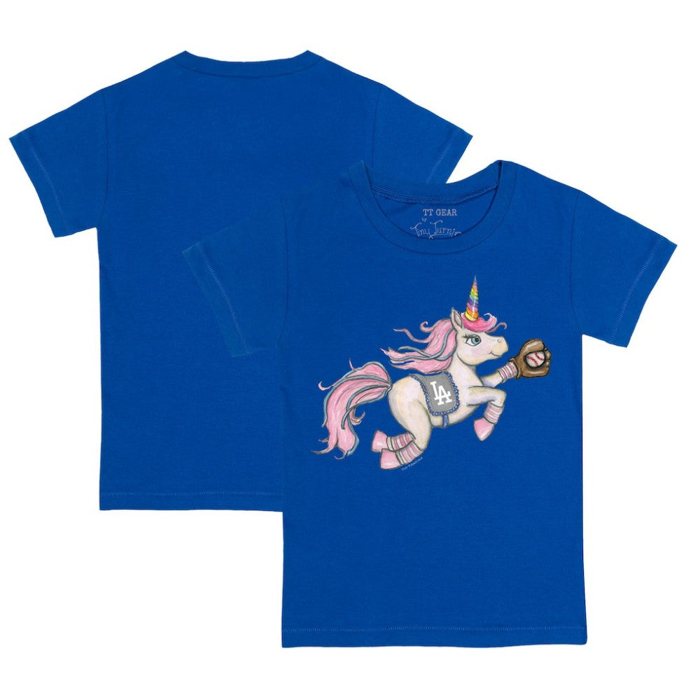 Los Angeles Dodgers Tiny Turnip Youth Unicorn T-Shirt - Royal