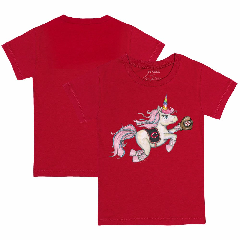 Cincinnati Reds Tiny Turnip Youth Unicorn T-Shirt - Red
