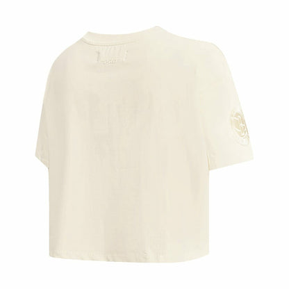 Brooklyn Nets Pro Standard Women's Neutral Boxy Crop T-Shirt - Cream cheap