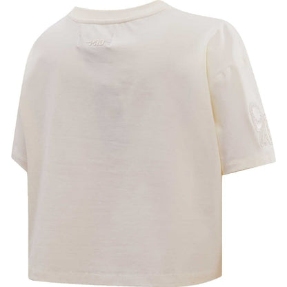 Philadelphia 76ers Pro Standard Women's Neutral Boxy Crop T-Shirt - Cream shop