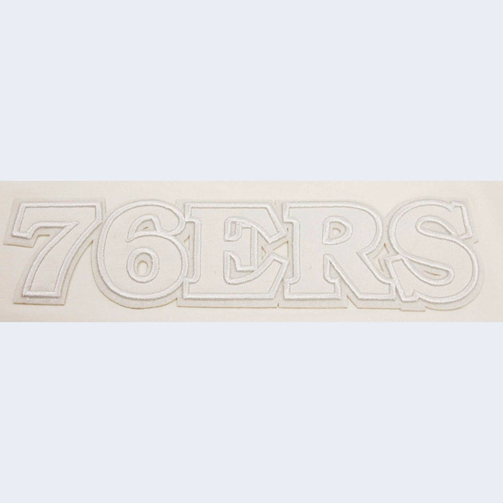 Philadelphia 76ers Pro Standard Women's Neutral Boxy Crop T-Shirt - Cream shop