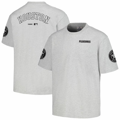 Houston Astros PLEASURES Team T-Shirt - Gray