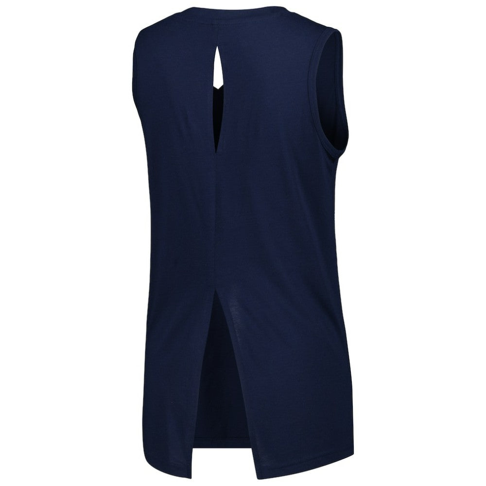 Atlanta Braves Levelwear Women's Paisley Chase V-Neck Tank Top - Navy