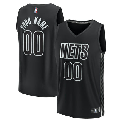 Brooklyn Nets Youth Fast Break Replica Custom Jersey - Statement Edition - Black | Fanatics discount