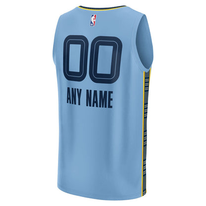 Memphis Grizzlies Youth Fast Break Replica Custom Jersey - Statement Edition - Light Blue | Fanatics cheap
