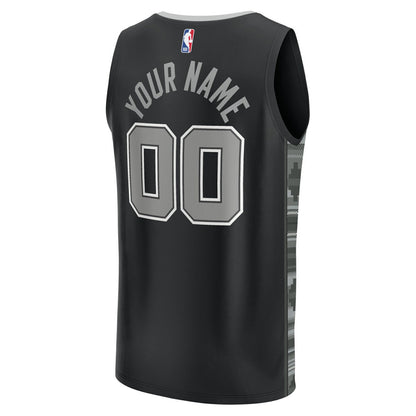 San Antonio Spurs Youth Fast Break Replica Custom Jersey - Statement Edition - Black | Fanatics discount