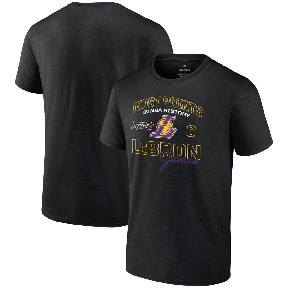LeBron James Los Angeles Lakers Most Points in NBA History T-Shirt - Black for sale
