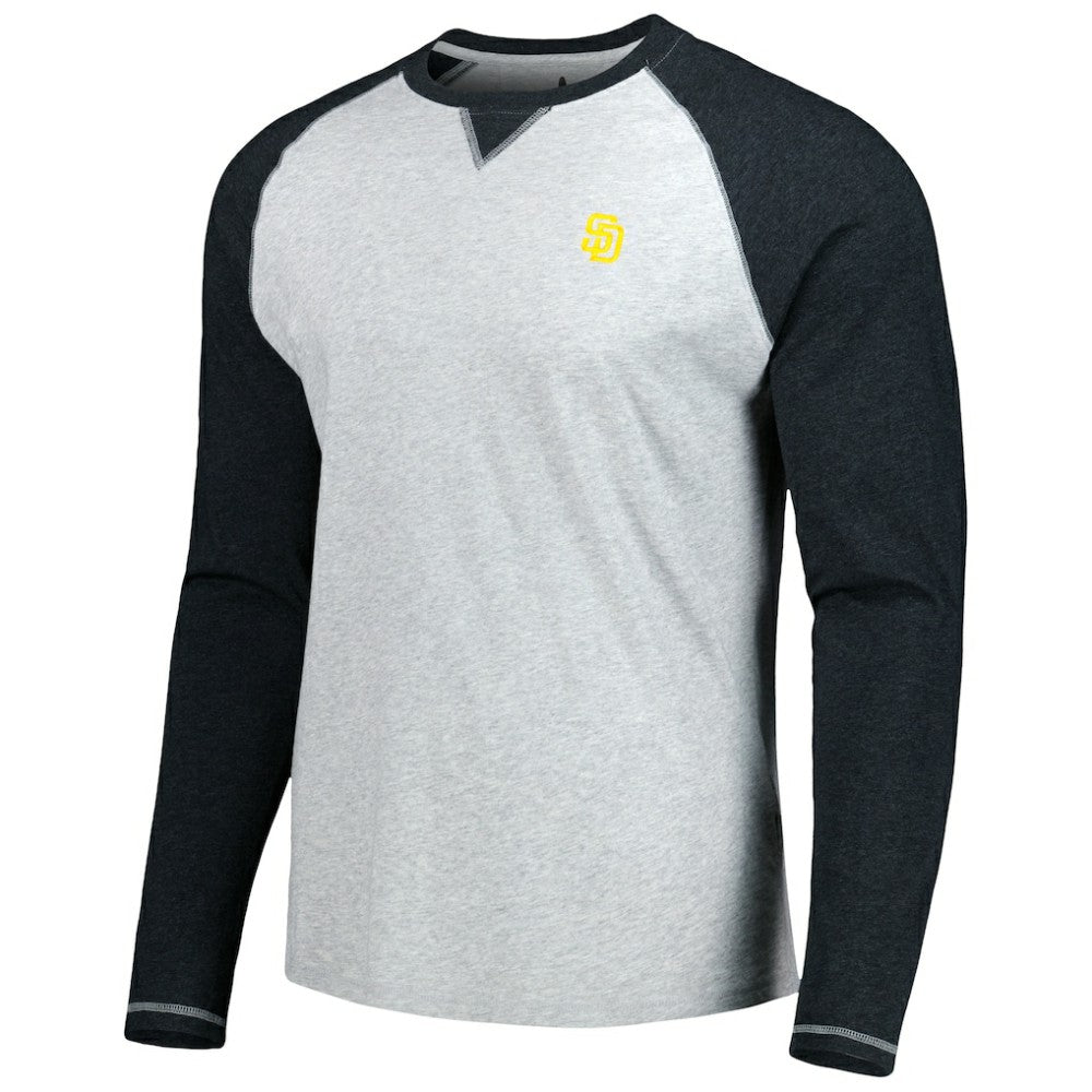 San Diego Padres johnnie-O Alsen Raglan Long Sleeve T-Shirt - Charcoal/Heather Gray