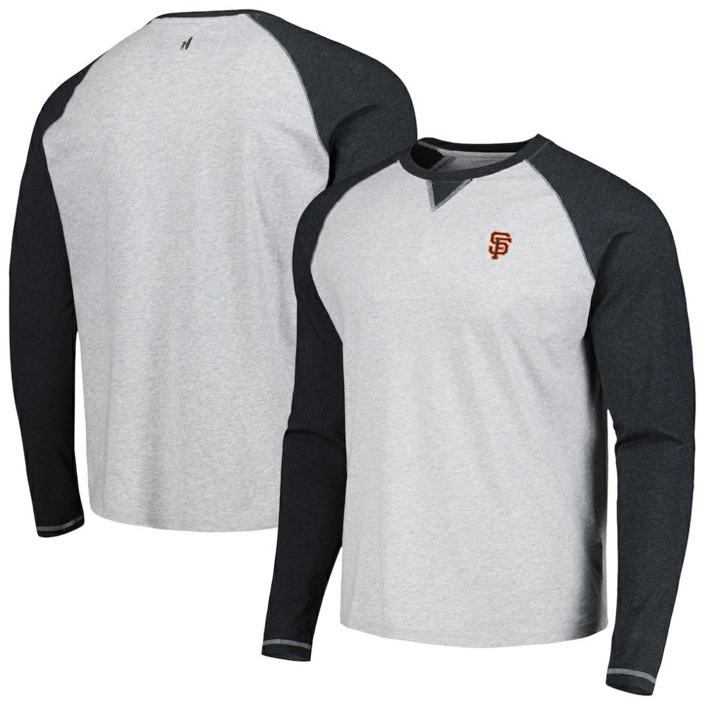 San Francisco Giants johnnie-O Alsen Raglan Long Sleeve T-Shirt - Charcoal/Heather Gray