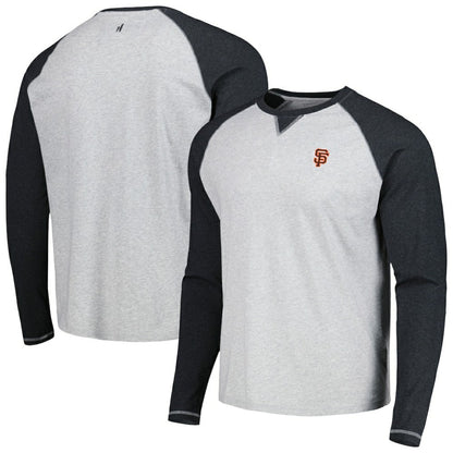 San Francisco Giants johnnie-O Alsen Raglan Long Sleeve T-Shirt - Charcoal/Heather Gray