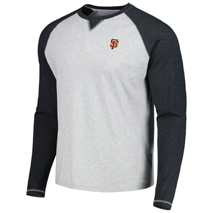 San Francisco Giants johnnie-O Alsen Raglan Long Sleeve T-Shirt - Charcoal/Heather Gray
