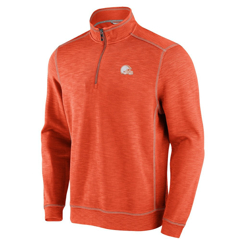 Cleveland Browns Tobago Bay Tri-Blend Half-Zip Sweatshirt - Orange for sale