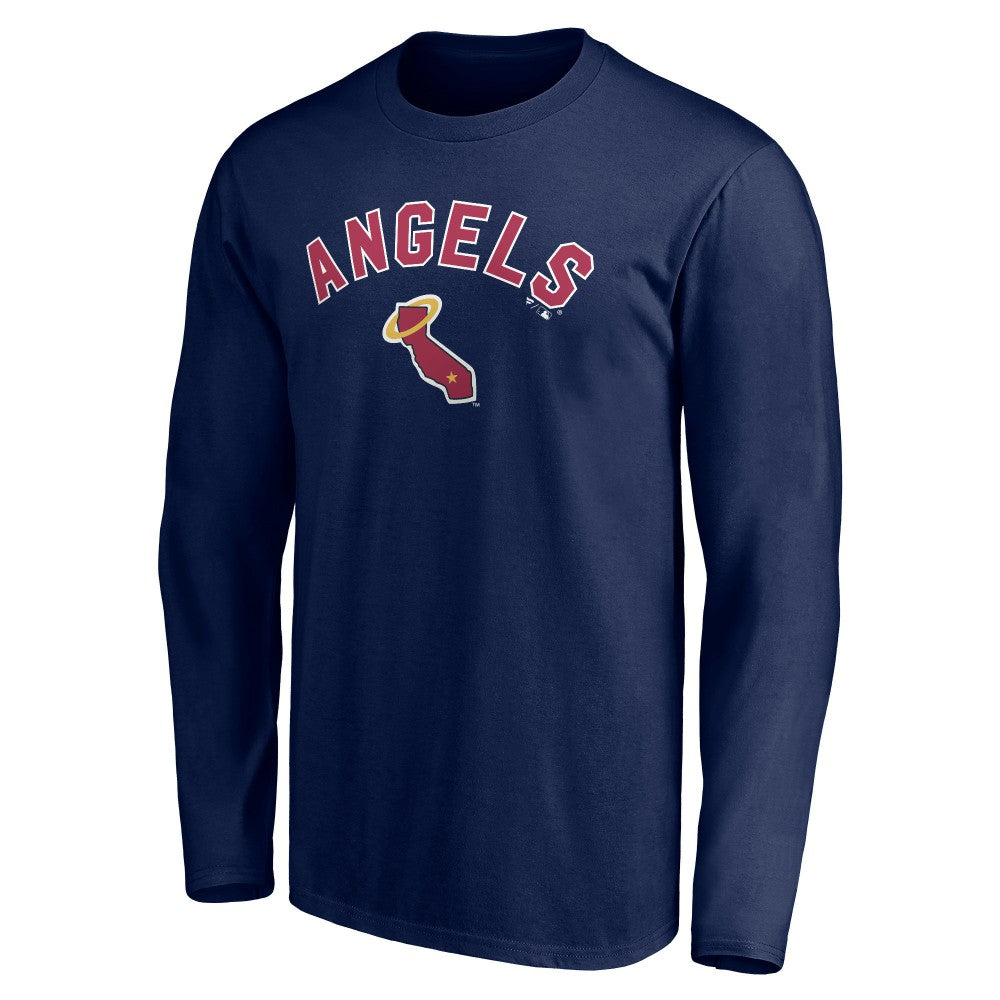 California Angels Personalized Cooperstown Collection Winning Streak Long Sleeve T-Shirt - Navy