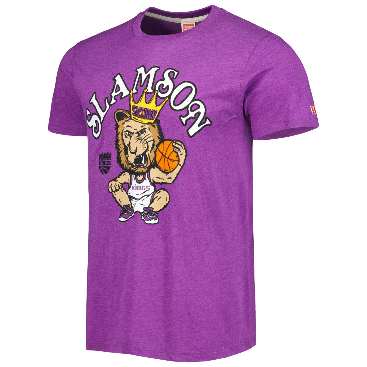 Sacramento Kings Homage Unisex Team Mascot Tri-Blend T-Shirt - Purple on sale
