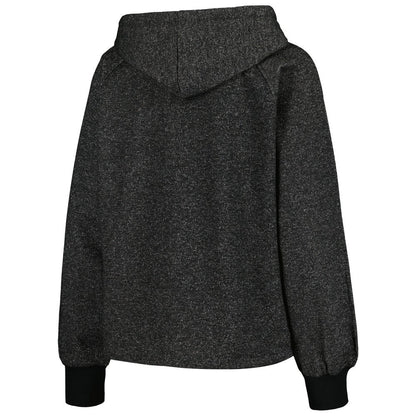 New York Mets DKNY Sport Women's Debbie Dolman Raglan Pullover Hoodie - Black