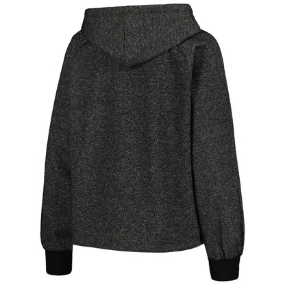 New York Yankees DKNY Sport Women's Debbie Dolman Raglan Pullover Hoodie - Black