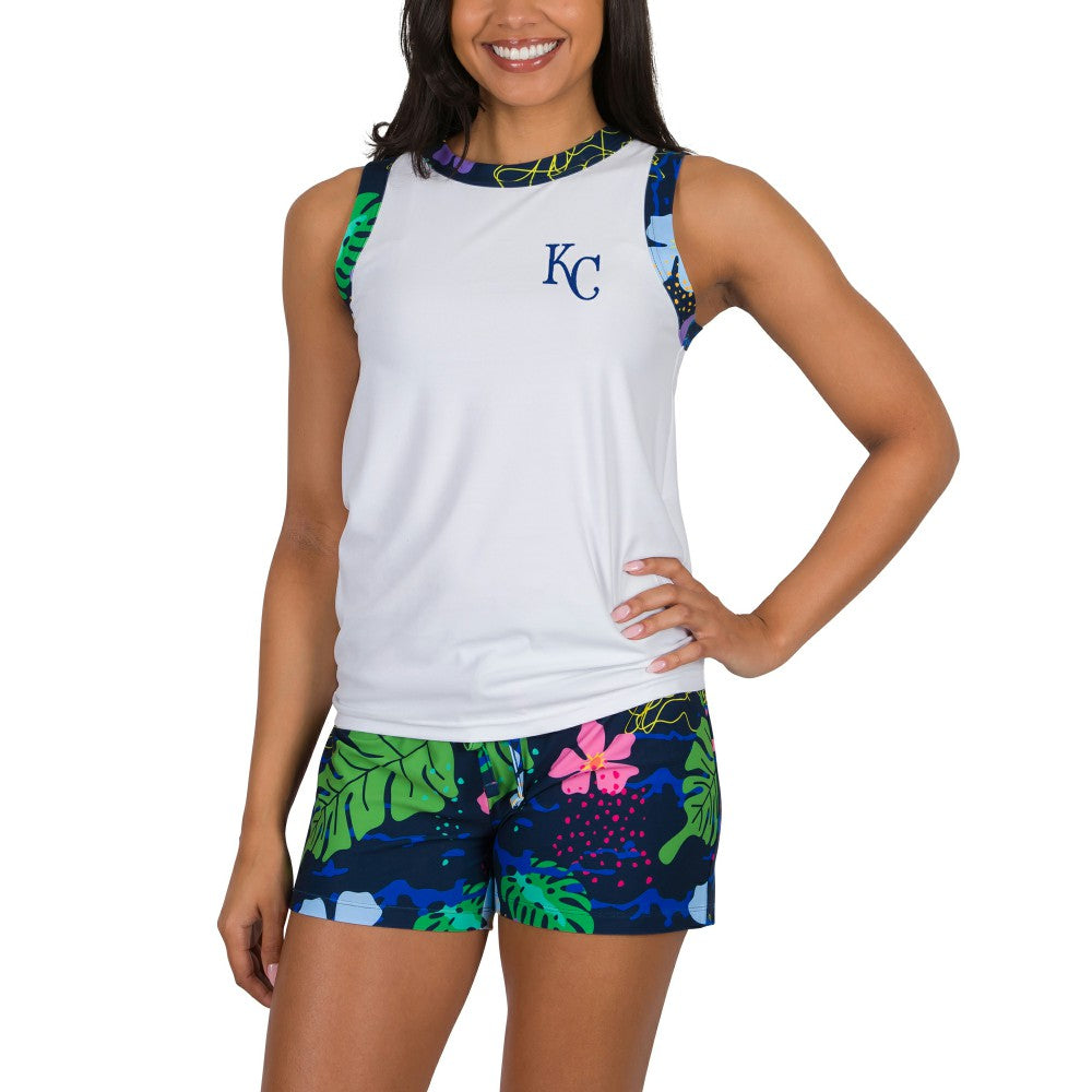 Kansas City Royals Concepts Sport Women's Roamer Knit Tank Top & Shorts Set - White