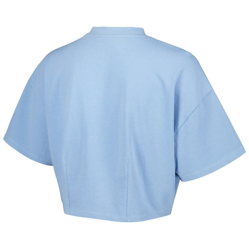 Philadelphia 76ers Lusso Women's Nola Faded Tonal Cropped T-Shirt - Light Blue sale