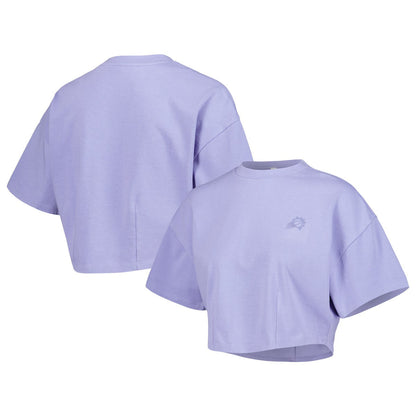 Phoenix Suns Lusso Women's Nola Faded Tonal Cropped T-Shirt - Purple on sale