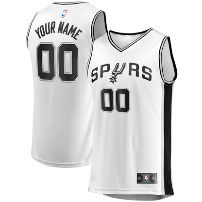 San Antonio Spurs Youth Fast Break Replica Custom Jersey - Association Edition - White | Fanatics online