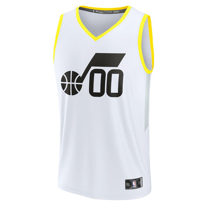 Utah Jazz Youth Fast Break Replica Custom Jersey - Association Edition - White | Fanatics shop