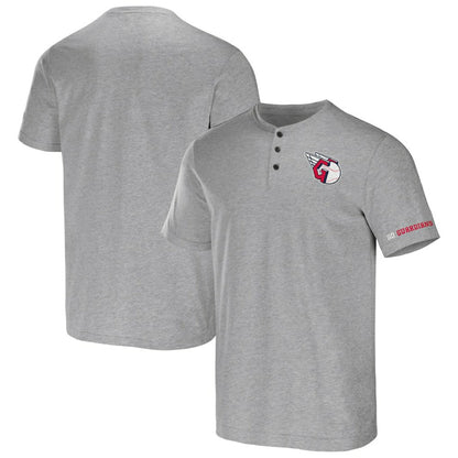 Cleveland Guardians Darius Rucker Collection Henley T-Shirt - Heather Gray