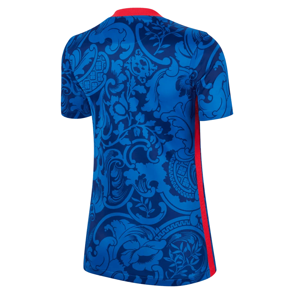 France Women's EC22 Home Soccer Jersey - Hyper Cobalt-Siren Red