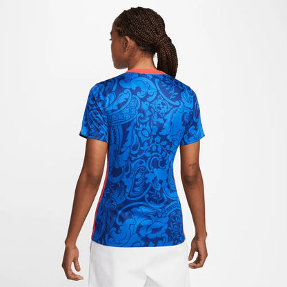France Women's EC22 Home Soccer Jersey - Hyper Cobalt-Siren Red