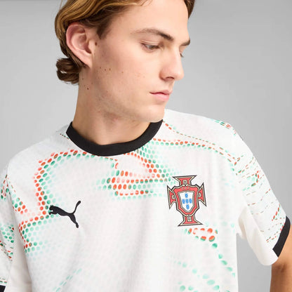 2025-26 Portugal Men's Stadium Away Soccer Jersey Puma White-Puma Black