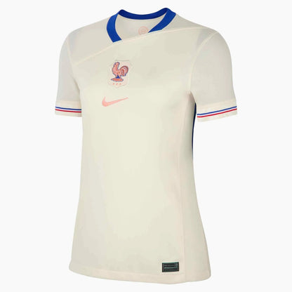 2025 France Women's Stadium Away Soccer Jersey Pale Ivory/Bright Blue/Light Madder Root