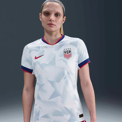 2025 USA Women's 4-Star Authentic Home Soccer Jersey White/Rush Blue/Challenge Red