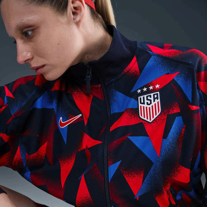 2025 USA Women's Academy Pro Anthem Jacket Obsidian/Challenge Red