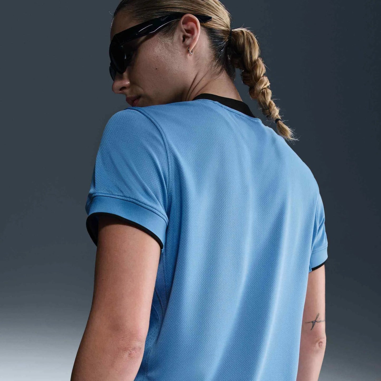2025 Netherlands Women's Stadium Away Soccer Jersey Blue Beyond/Black