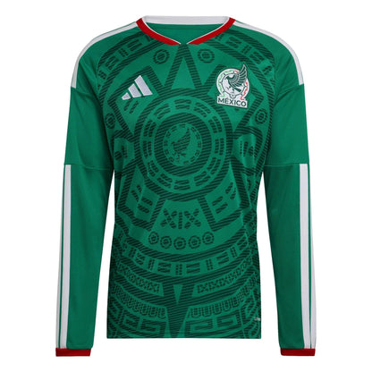 2026 Mexico Men's Stadium Home Long-Sleeve Soccer Jersey Bold Green