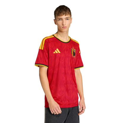 2026 Belgium Men's Stadium Home Soccer Jersey Red / Bold Gold