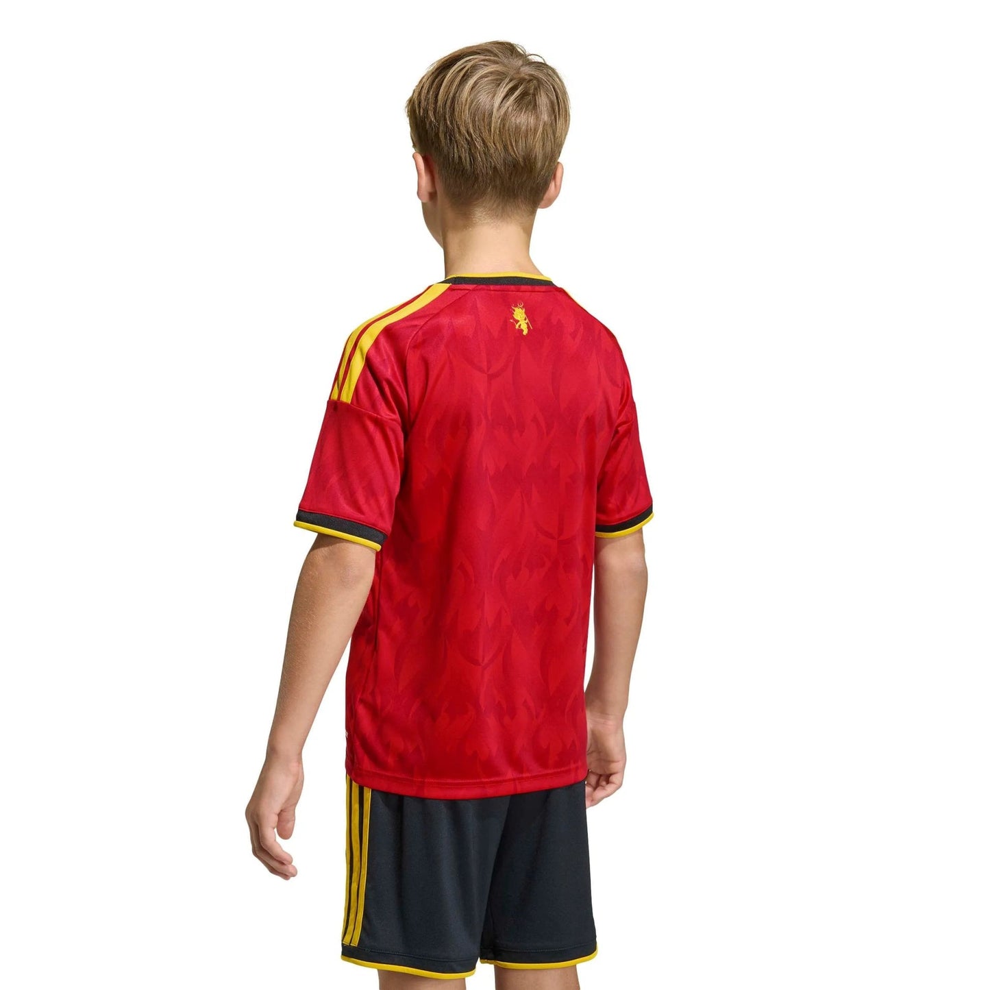 2026 Belgium Youth Stadium Home Soccer Jersey Red / Bold Gold
