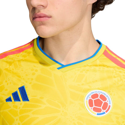 2026 Colombia Men's Stadium Home Long-Sleeve Soccer Jersey Impact Yellow