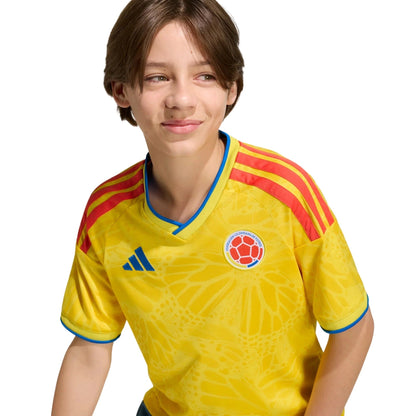2026 Colombia Youth Stadium Home Soccer Jersey Impact Yellow