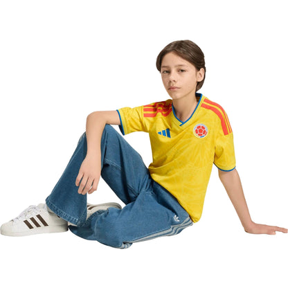 2026 Colombia Youth Stadium Home Soccer Jersey Impact Yellow