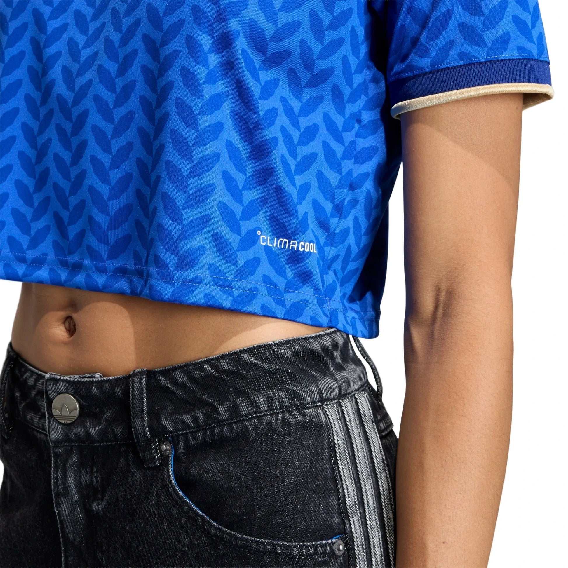 2026 Italy Women's Stadium Home Cropped Soccer Jersey Bold Blue