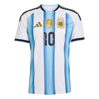 2026 Argentina Men's Stadium Home Messi #10 Soccer Jersey White / Icey Blue / Light Blue