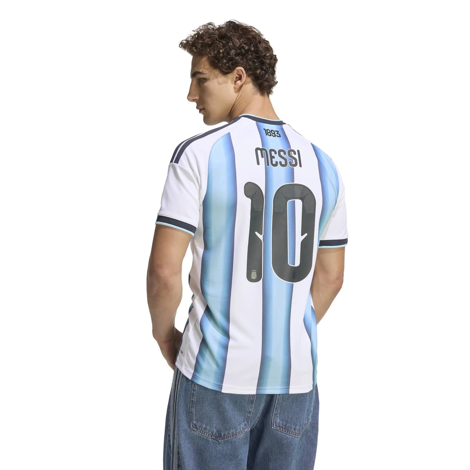 2026 Argentina Men's Stadium Home Messi #10 Soccer Jersey White / Icey Blue / Light Blue