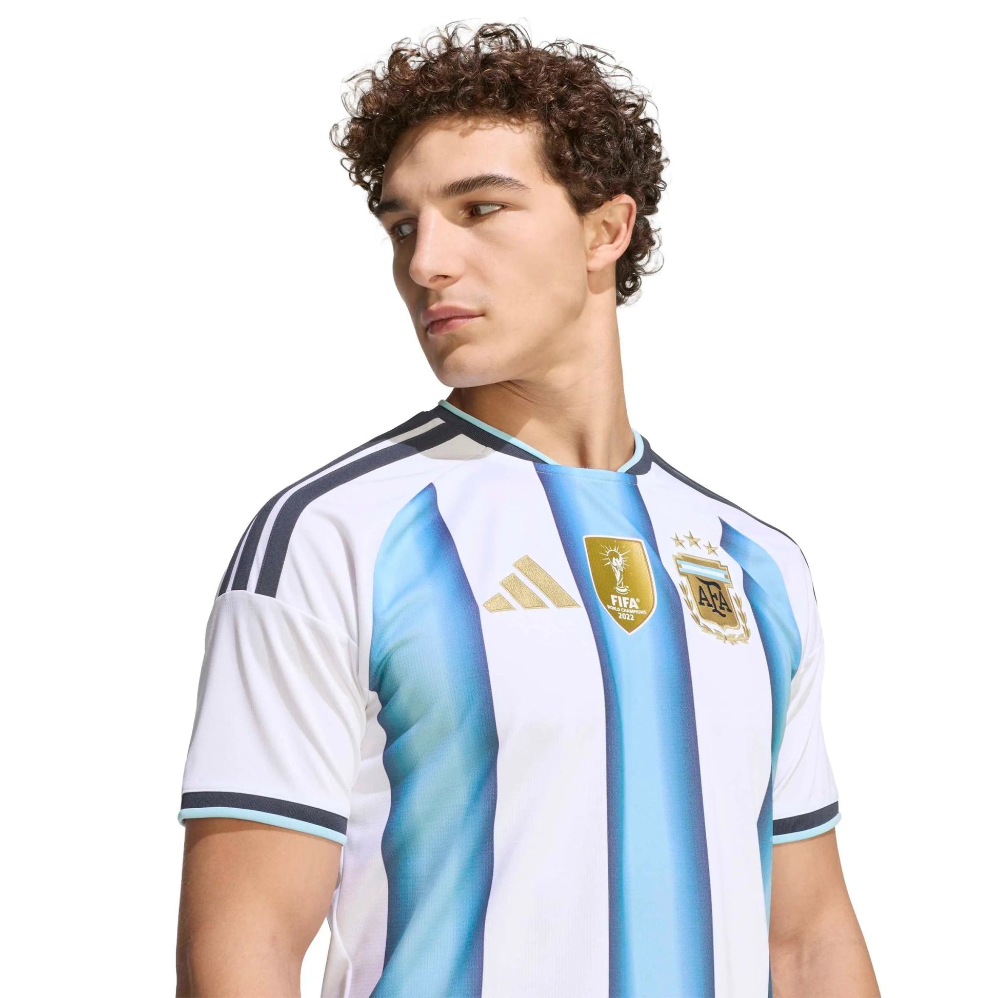 2026 Argentina Men's Stadium Home Soccer Jersey White / Icey Blue / Light Blue