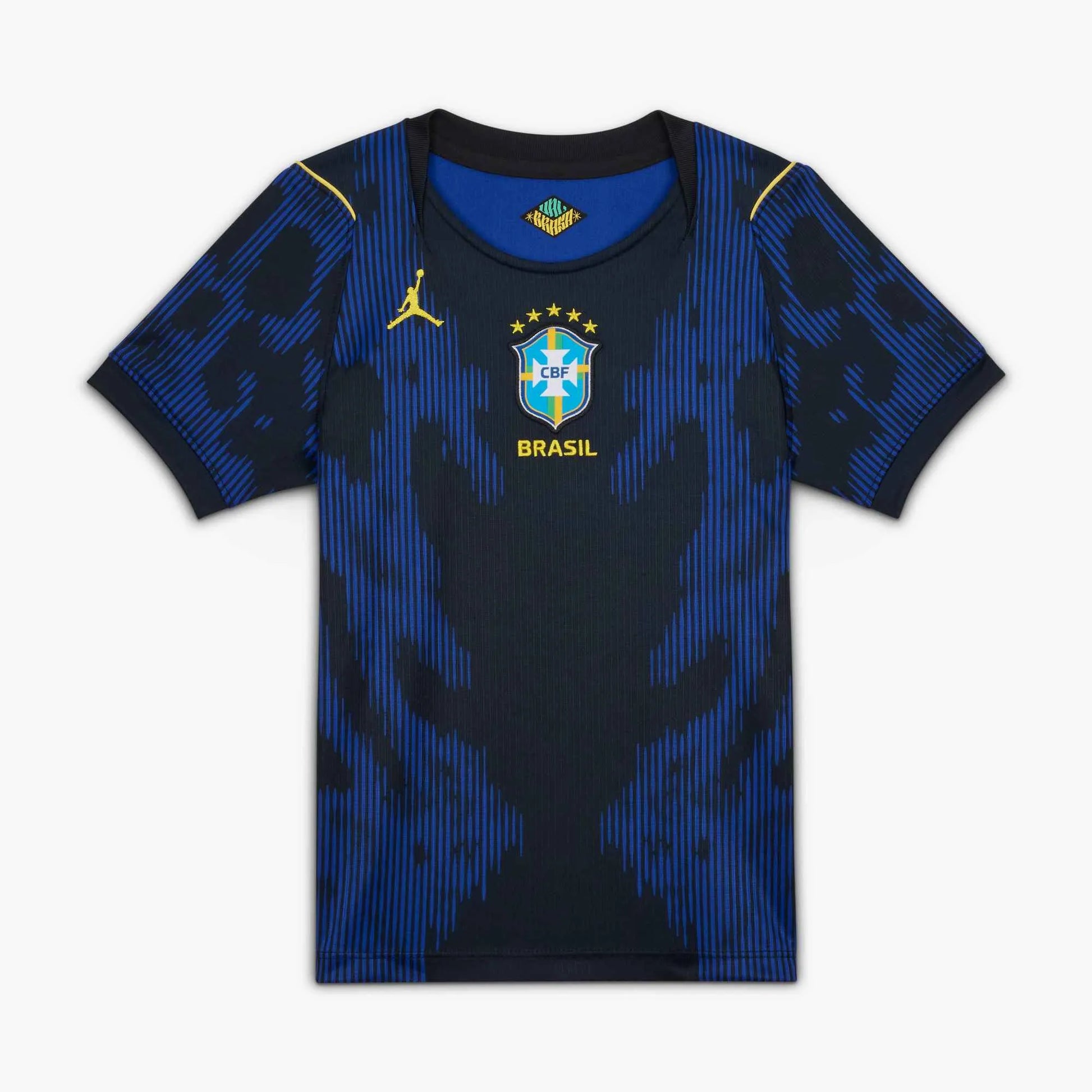 2026-27 Brazil Little Kids' Stadium Away Soccer Jersey Old Royal/Black/P109C
