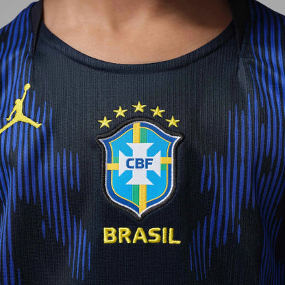 2026-27 Brazil Little Kids' Stadium Away Soccer Jersey Old Royal/Black/P109C
