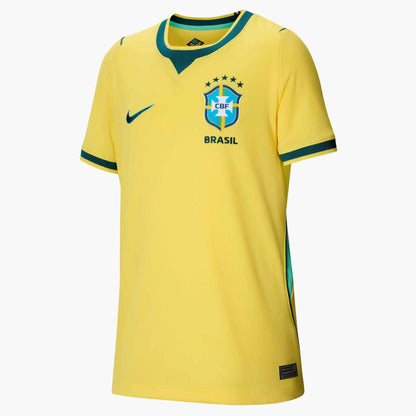2026-27 Brazil Youth Stadium Home Soccer Jersey Canary/Light Menta/Geode Teal