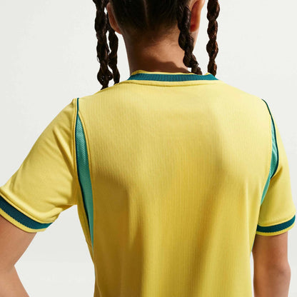 2026-27 Brazil Youth Stadium Home Soccer Jersey Canary/Light Menta/Geode Teal