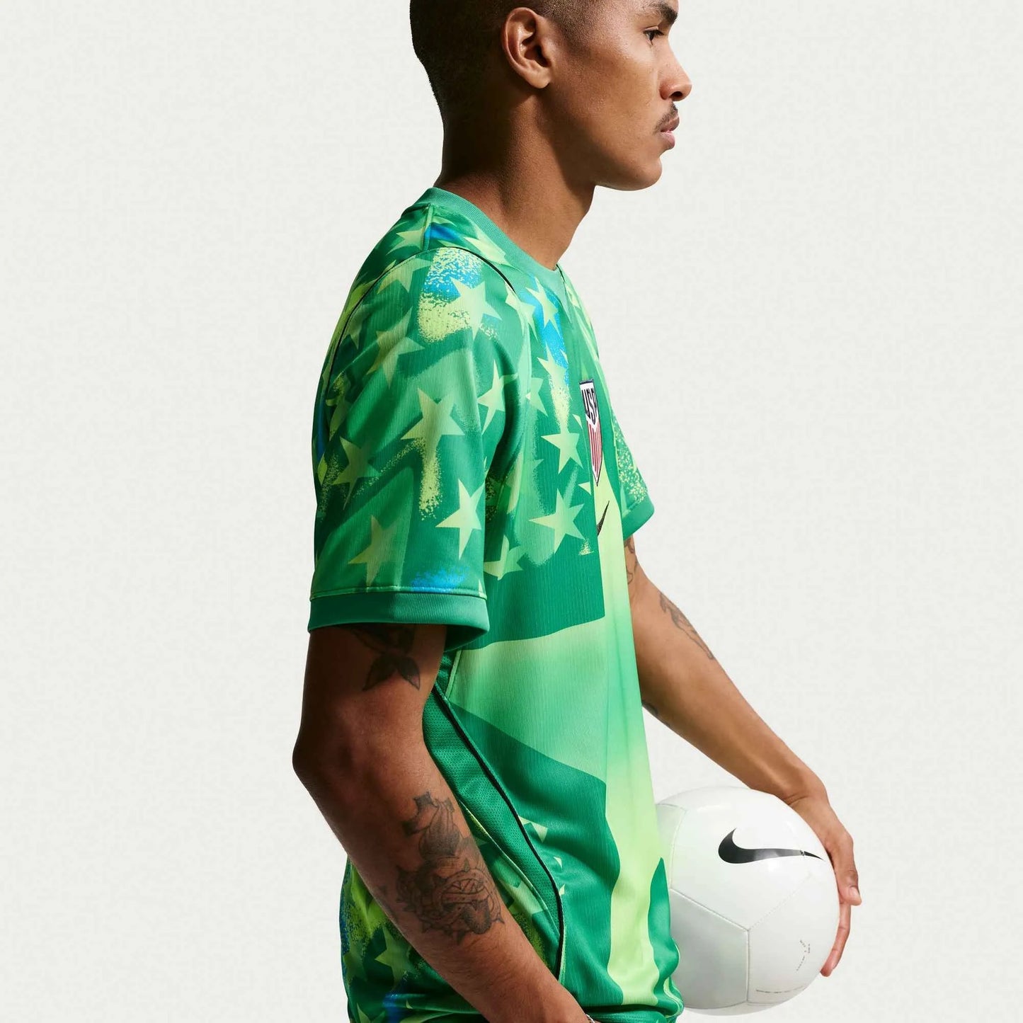 2026-27 USMNT Men's Stadium Goalkeeper Soccer Jersey Stadium Green/Black/Black